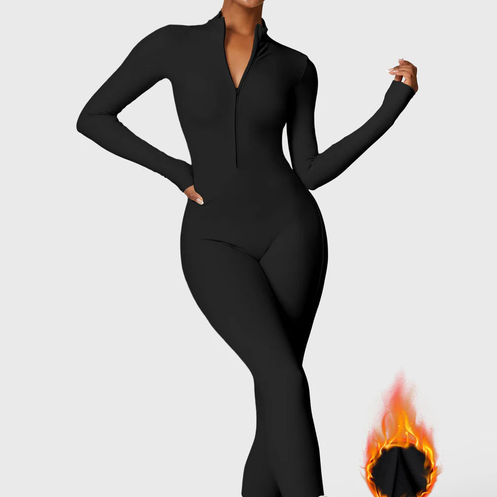 Yeoreo Belle Fleece Long Sleeve Zipper Jumpsuit