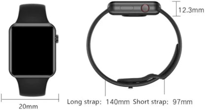 T500 NA Smartwatch  (BLACK Strap, One Size)