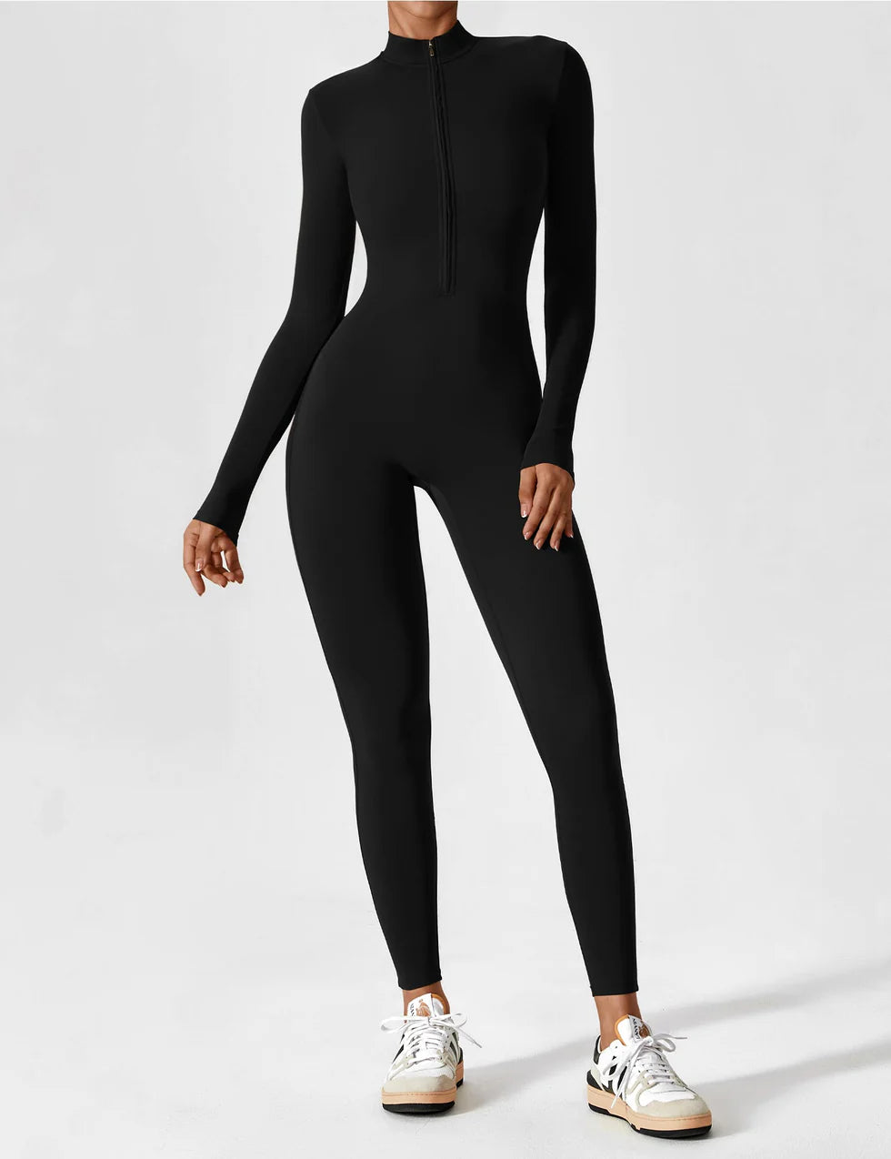 Yeoreo Long Sleeve Zipper Jumpsuit